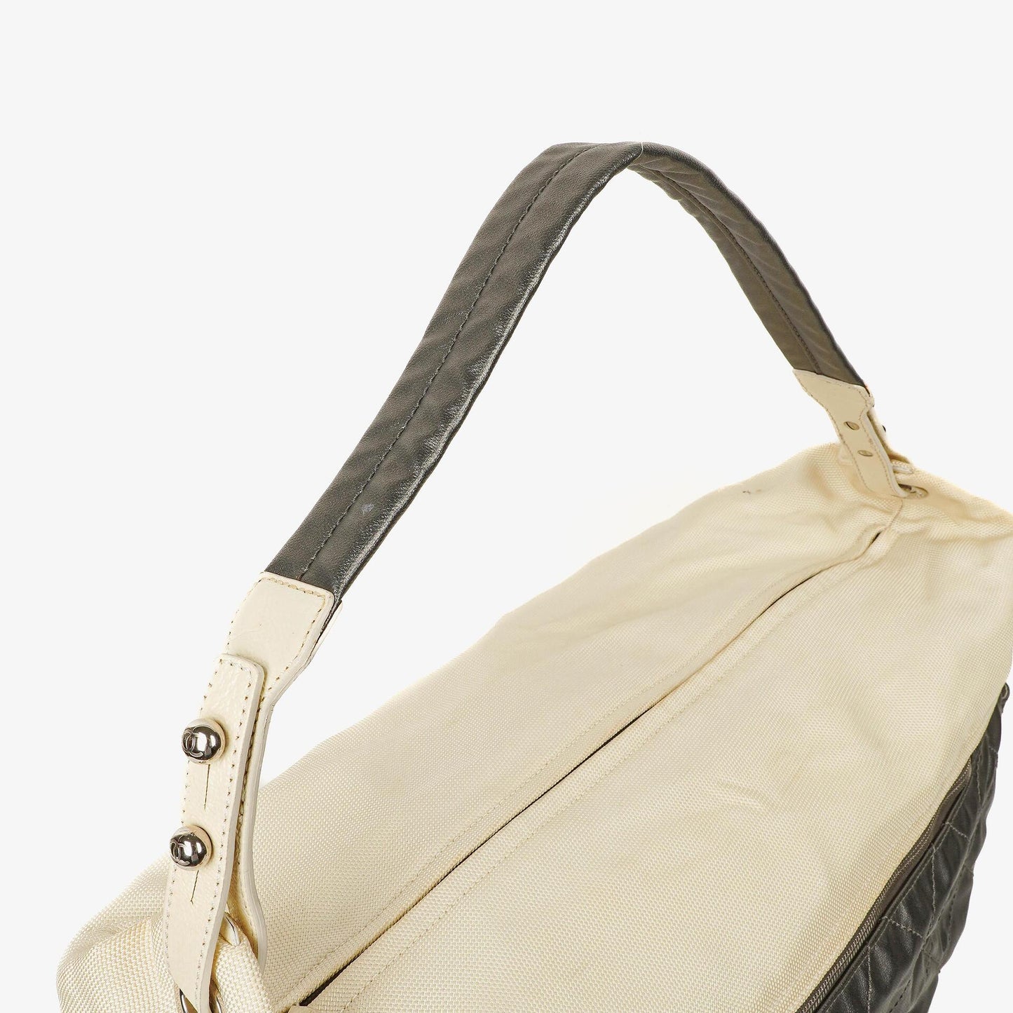 Chanel Paris-Biarritz Silver and Cream Large Hobo Bag