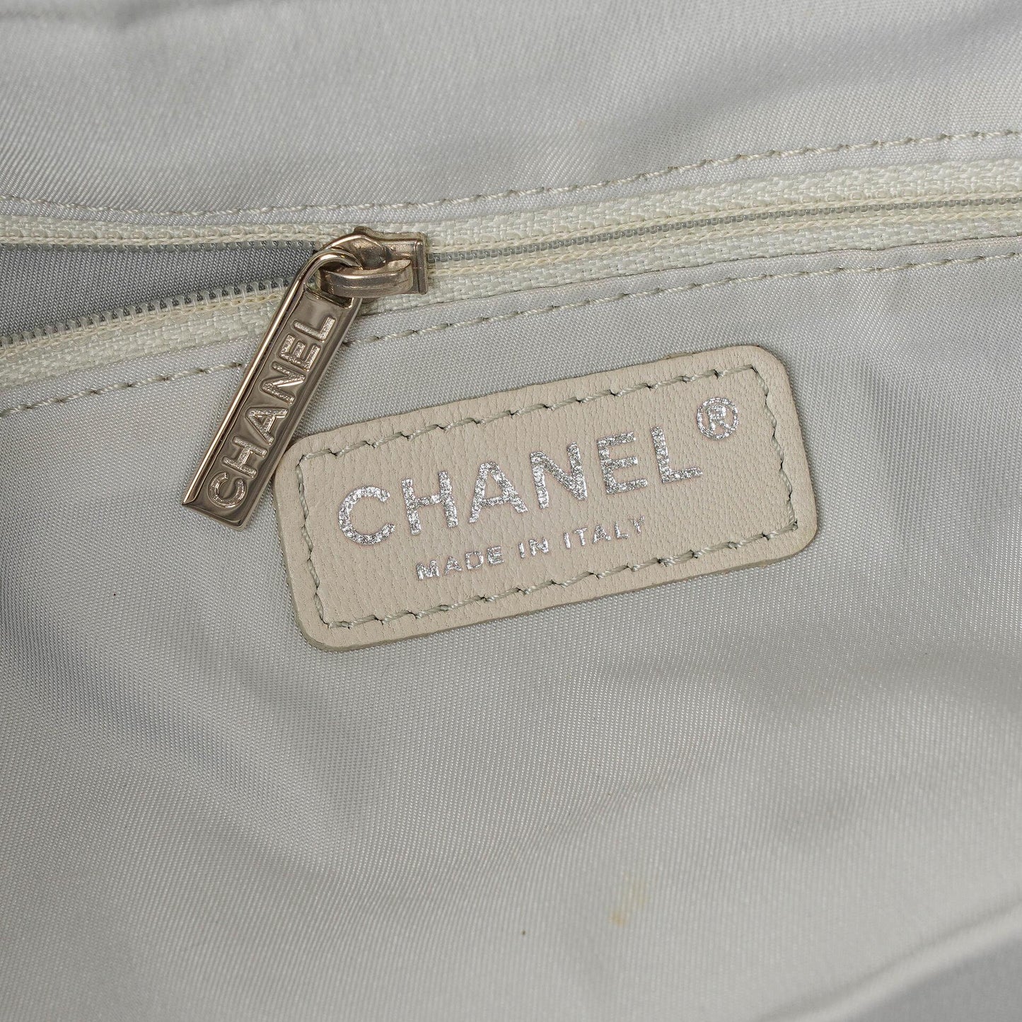 Chanel Paris-Biarritz Silver and Cream Large Hobo Bag