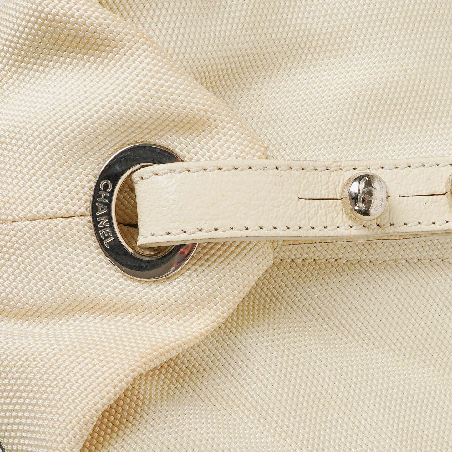 Chanel Paris-Biarritz Silver and Cream Large Hobo Bag