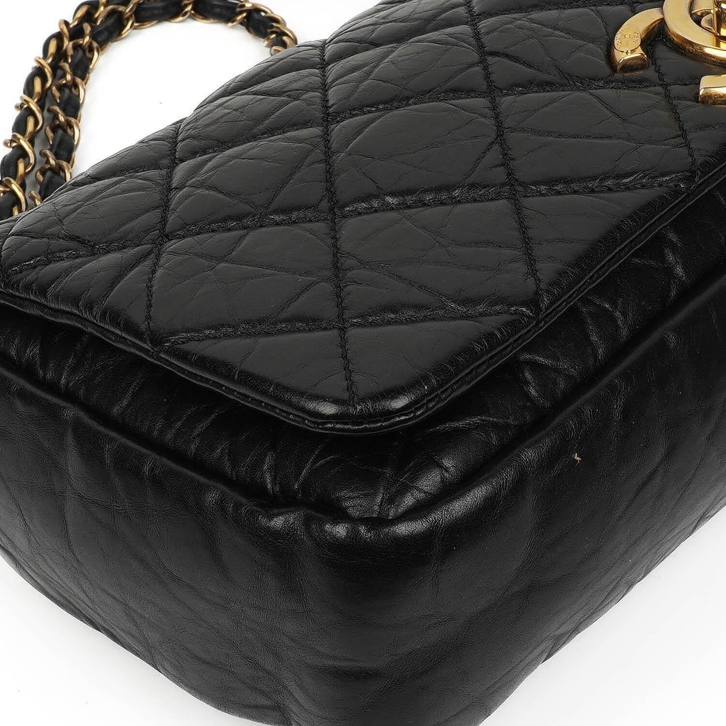 Chanel Paris-Bombay Aged Quilted Calfskin Flap Bag