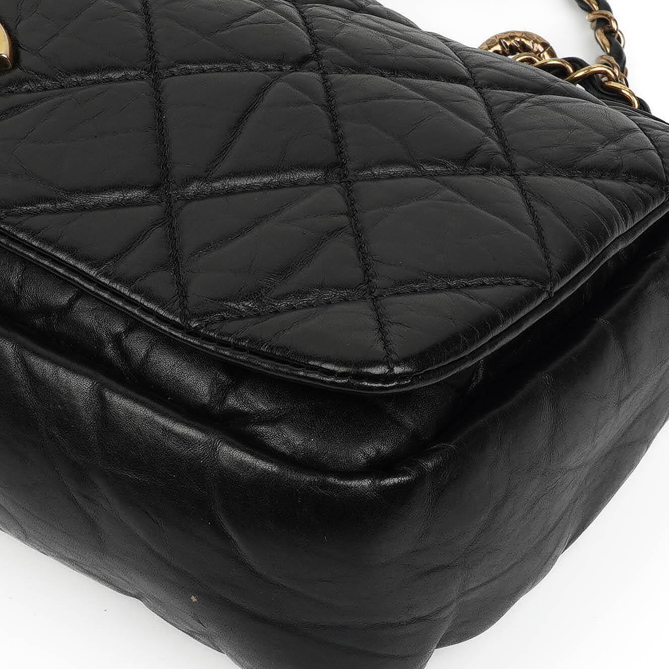 Chanel Paris-Bombay Aged Quilted Calfskin Flap Bag