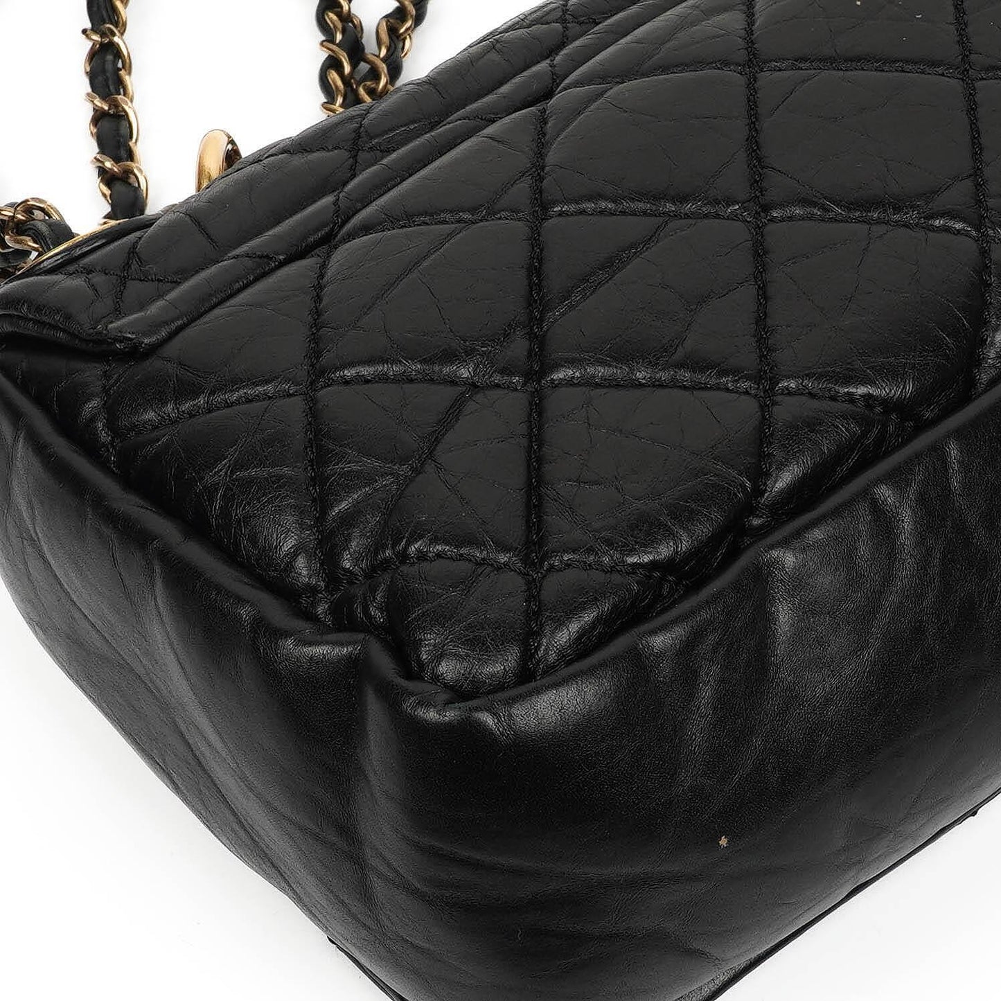 Chanel Paris-Bombay Aged Quilted Calfskin Flap Bag