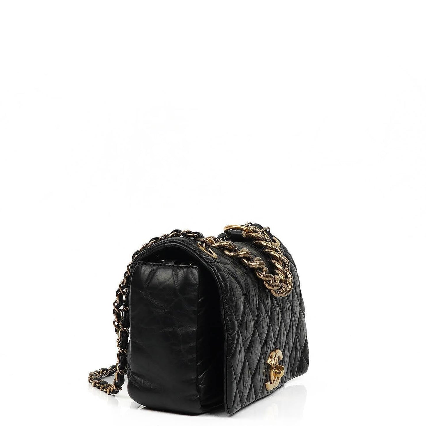 Chanel Paris-Bombay Aged Quilted Calfskin Flap Bag