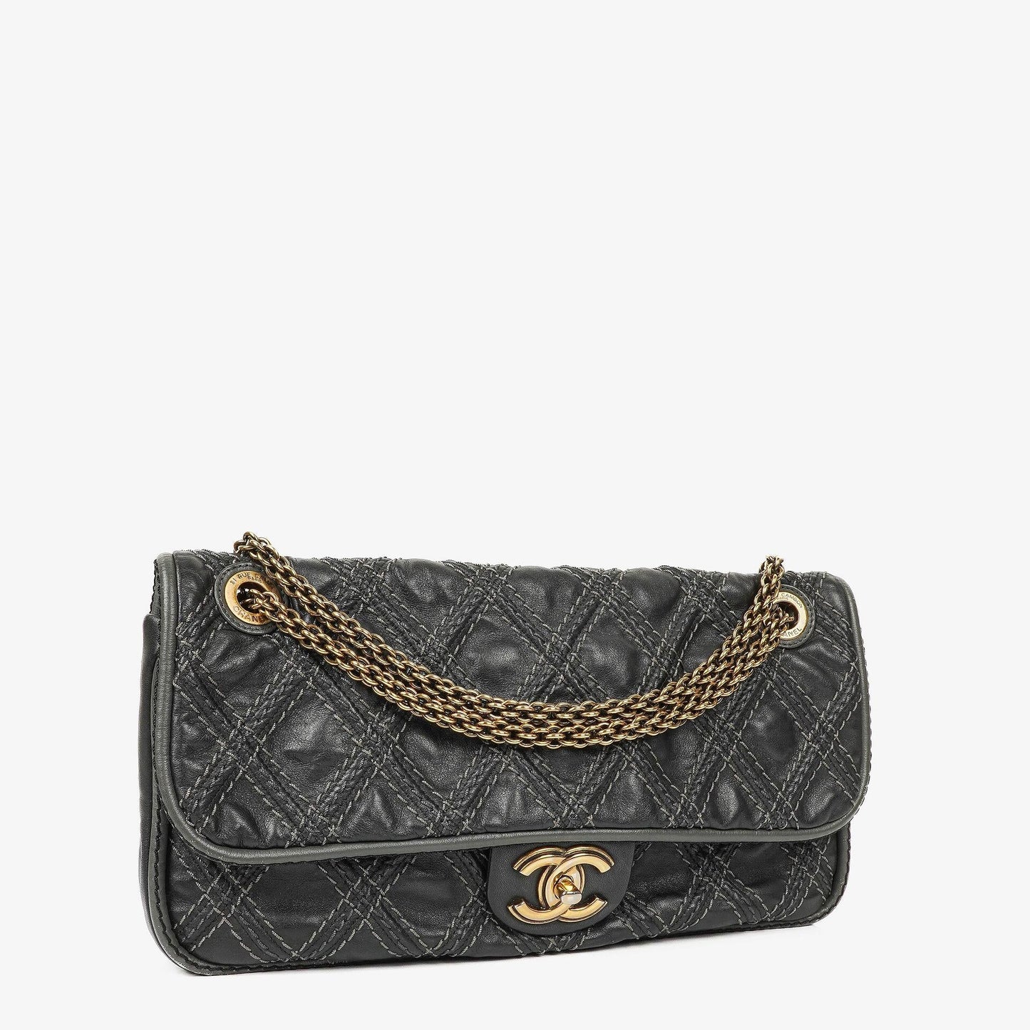 Chanel Paris-Bombay Black Triptych Flap Bag