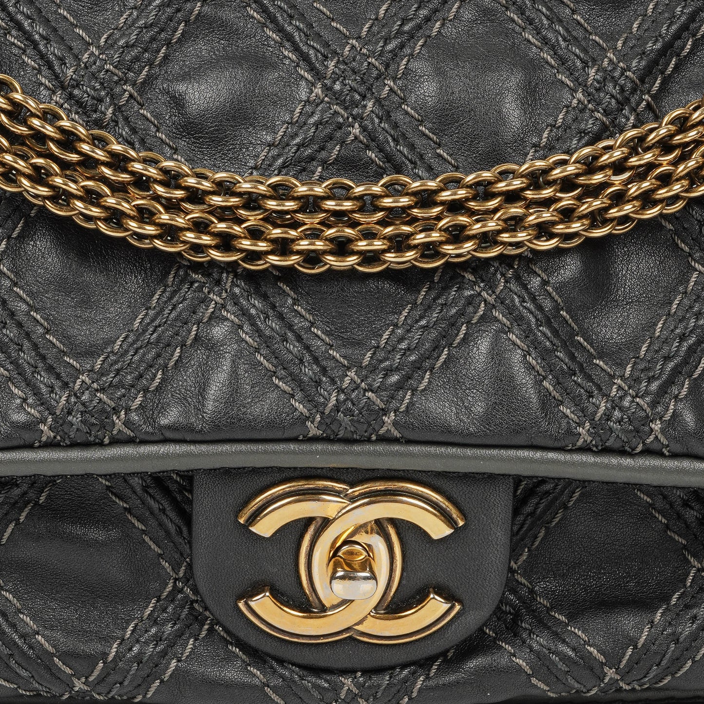 Chanel Paris-Bombay Black Triptych Flap Bag