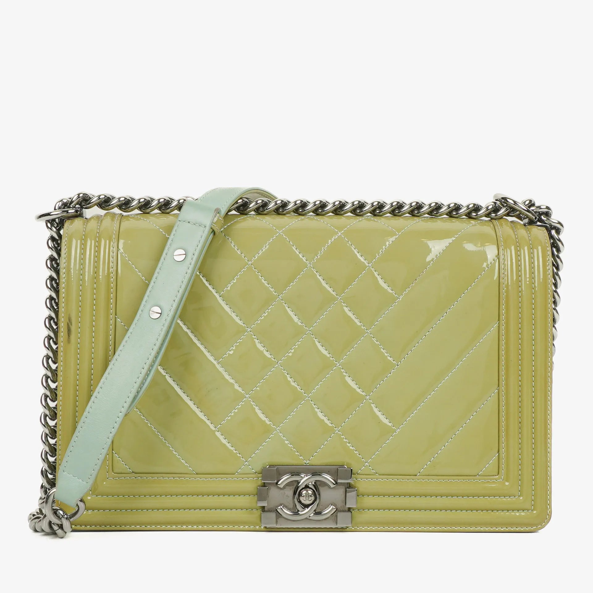 Chanel Patent Leather Boy Flap Bag
