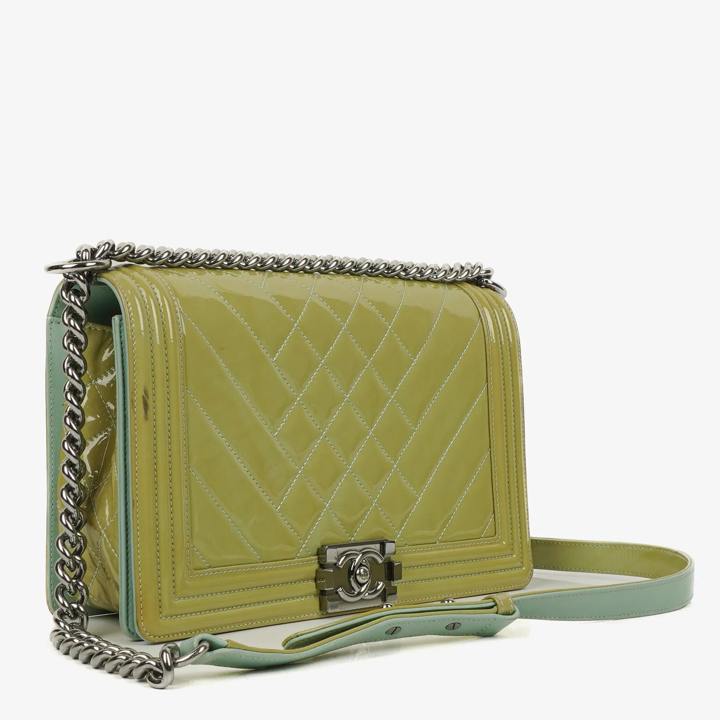 Chanel Patent Leather Boy Flap Bag