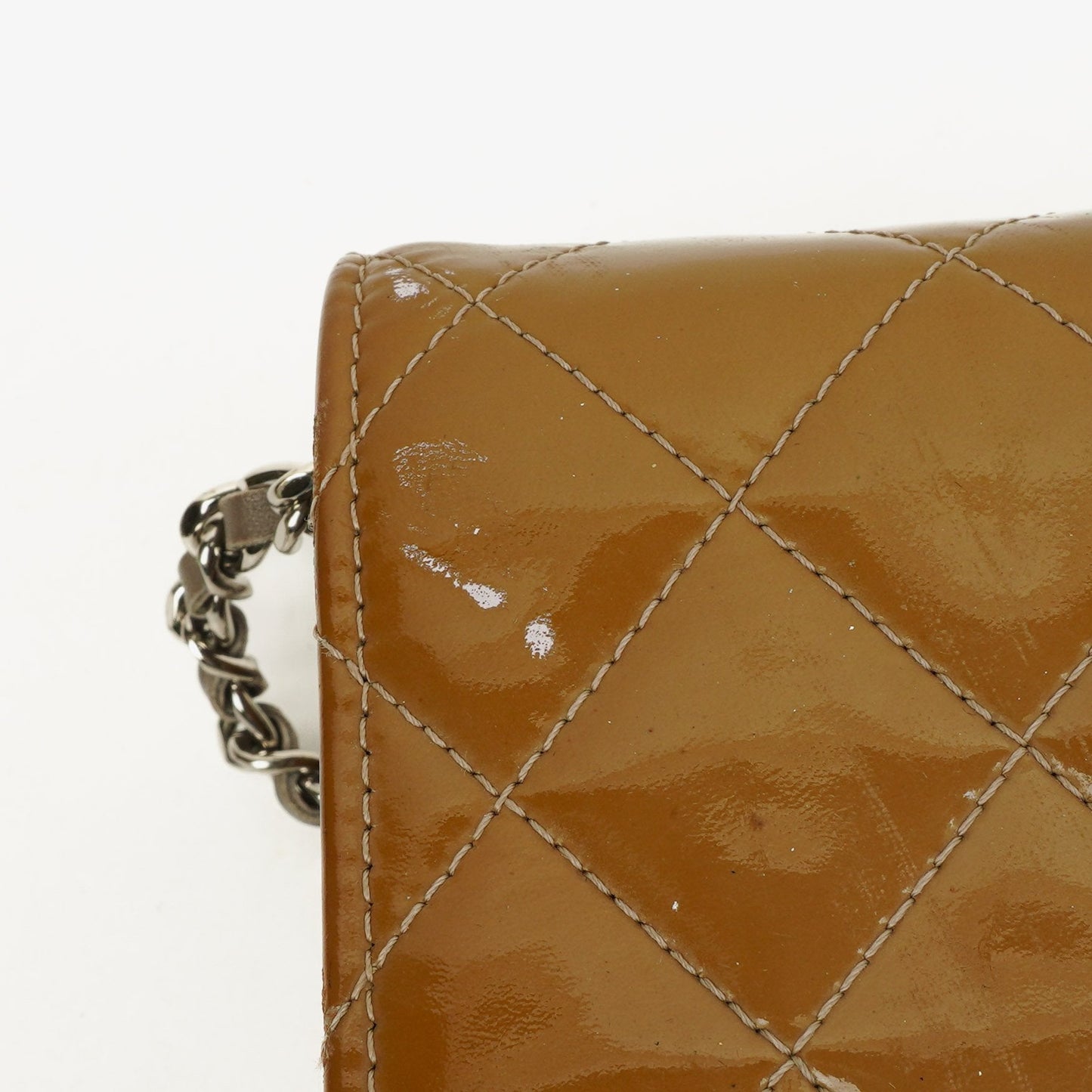 Chanel Patent Quilted Wallet On Chain WOC