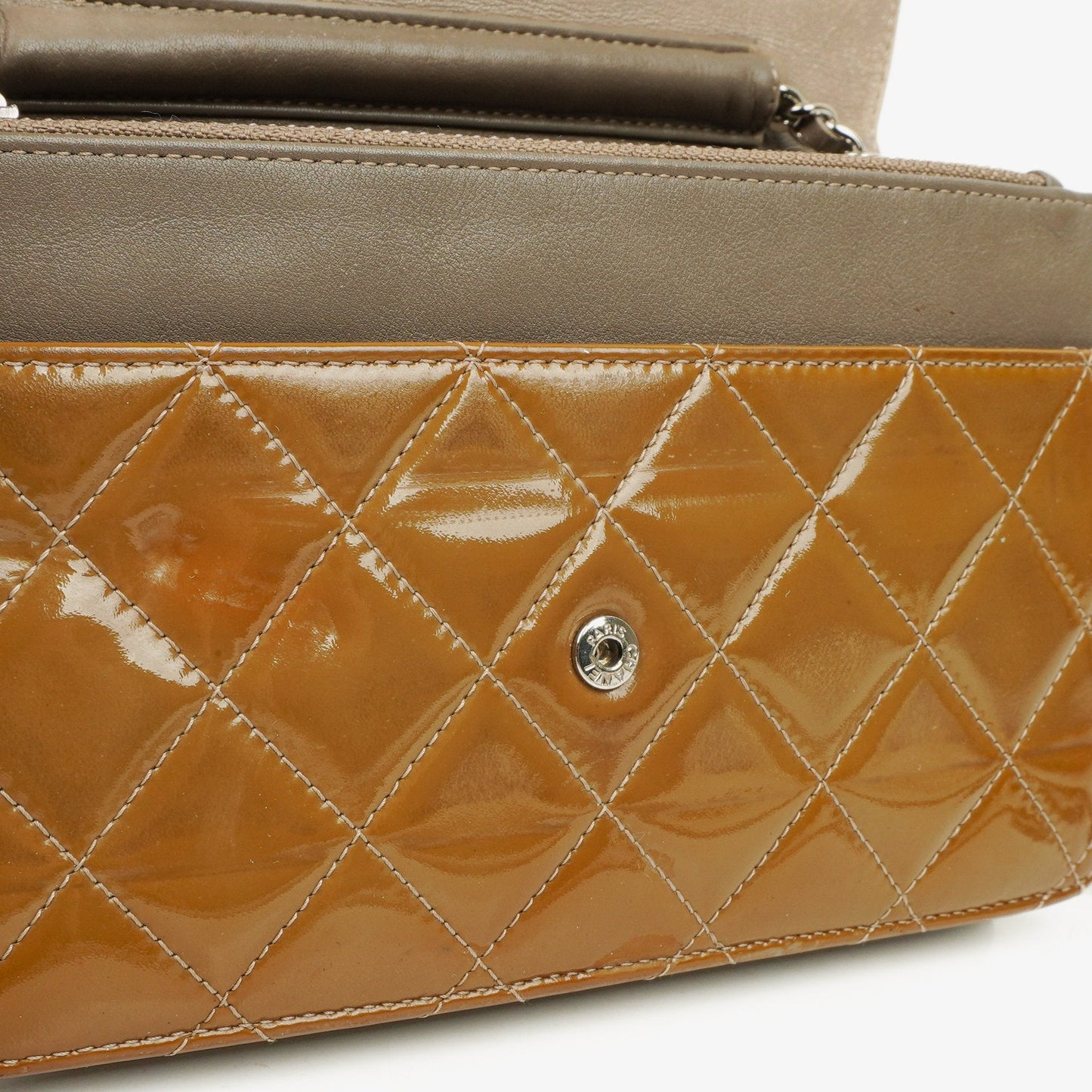 Chanel Patent Quilted Wallet On Chain WOC