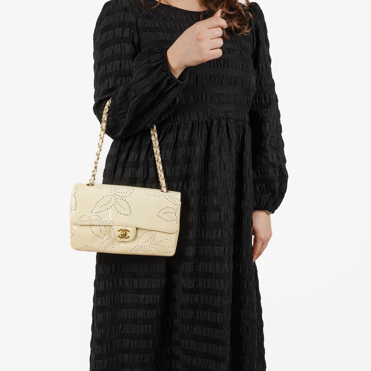 Chanel Perforated Camellia Flap Bag