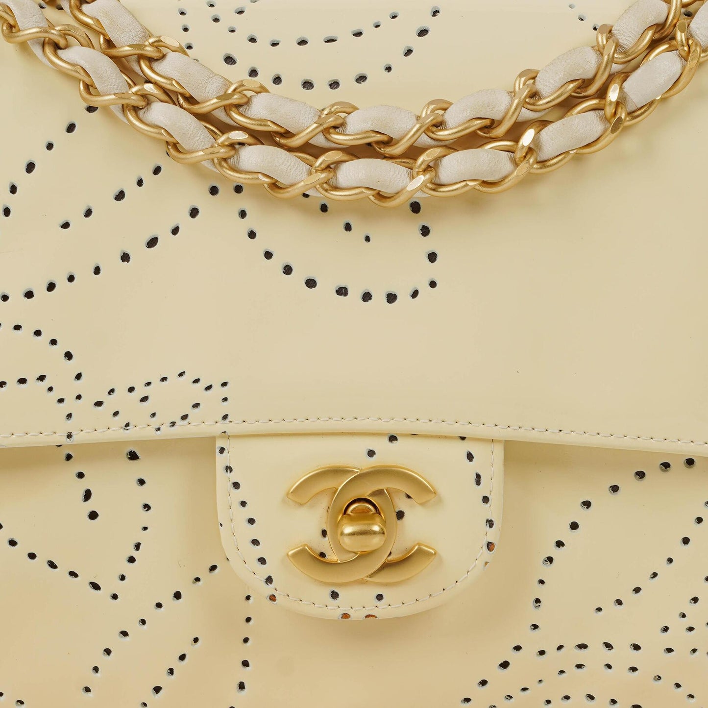 Chanel Perforated Camellia Flap Bag