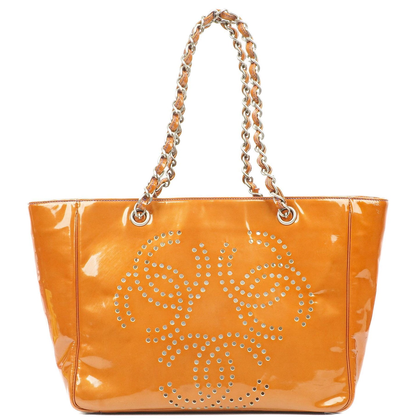 Chanel Perforated CC Patent Leather Shopping Tote Bag, 2000-2002