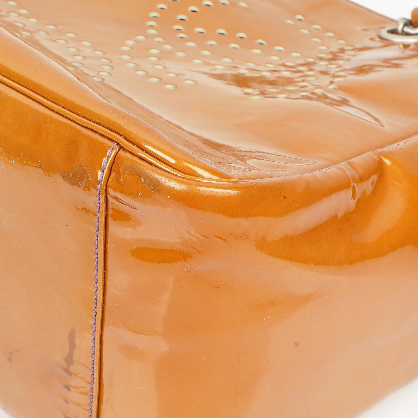Chanel Perforated CC Patent Leather Shopping Tote Bag, 2000-2002
