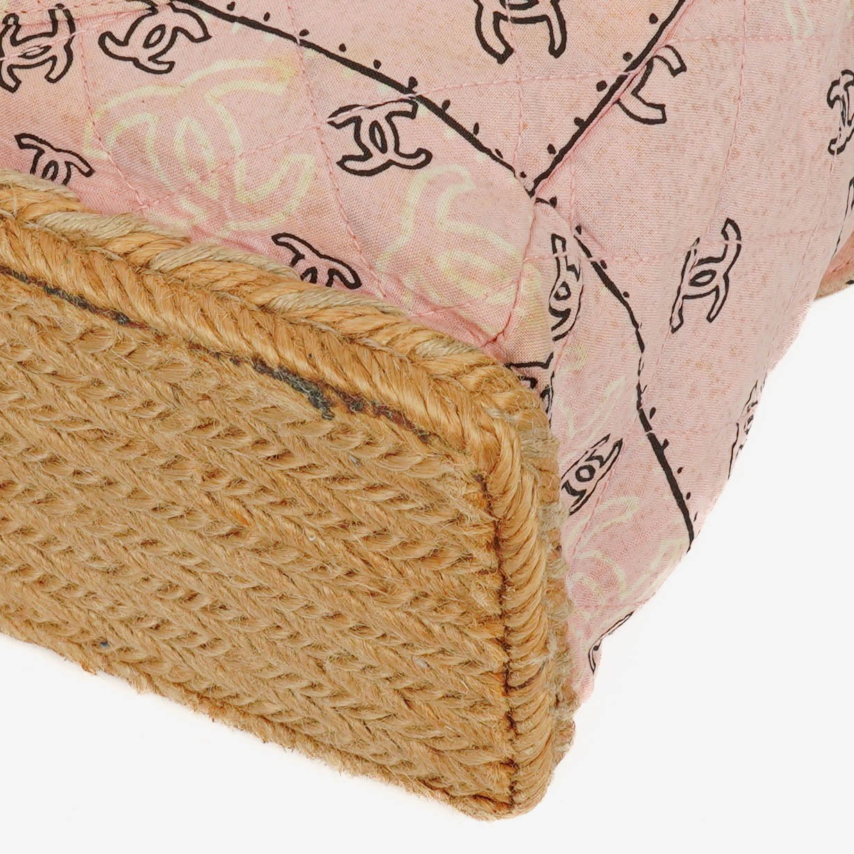 Chanel Pink Bandana Canvas Maxi Single Flap Shoulder Bag