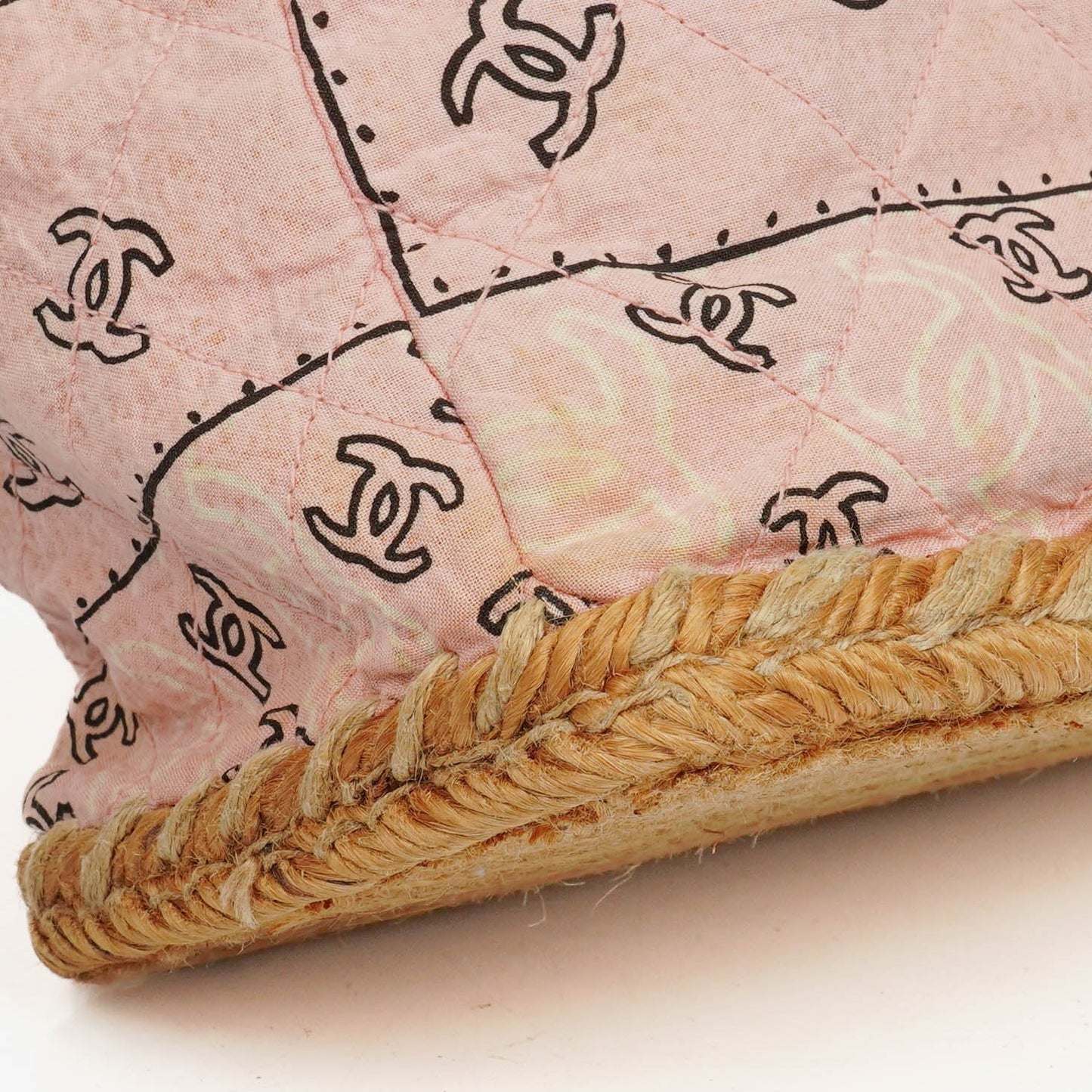 Chanel Pink Bandana Canvas Maxi Single Flap Shoulder Bag