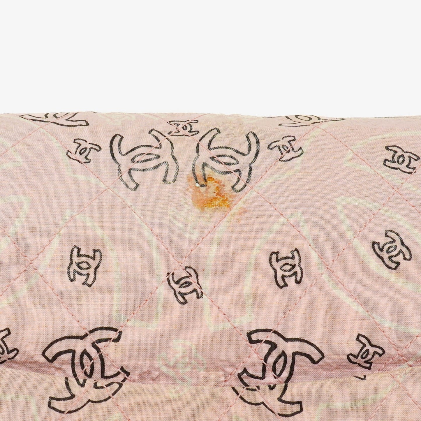 Chanel Pink Bandana Canvas Maxi Single Flap Shoulder Bag