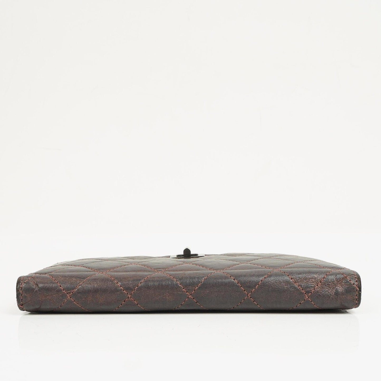 Chanel Purple Quilted Aged Calfskin Reissue 2.55 Yen Wallet