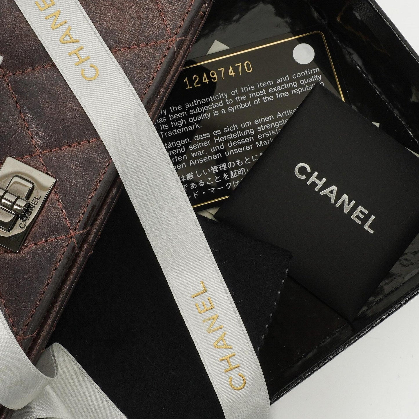 Chanel Purple Quilted Aged Calfskin Reissue 2.55 Yen Wallet