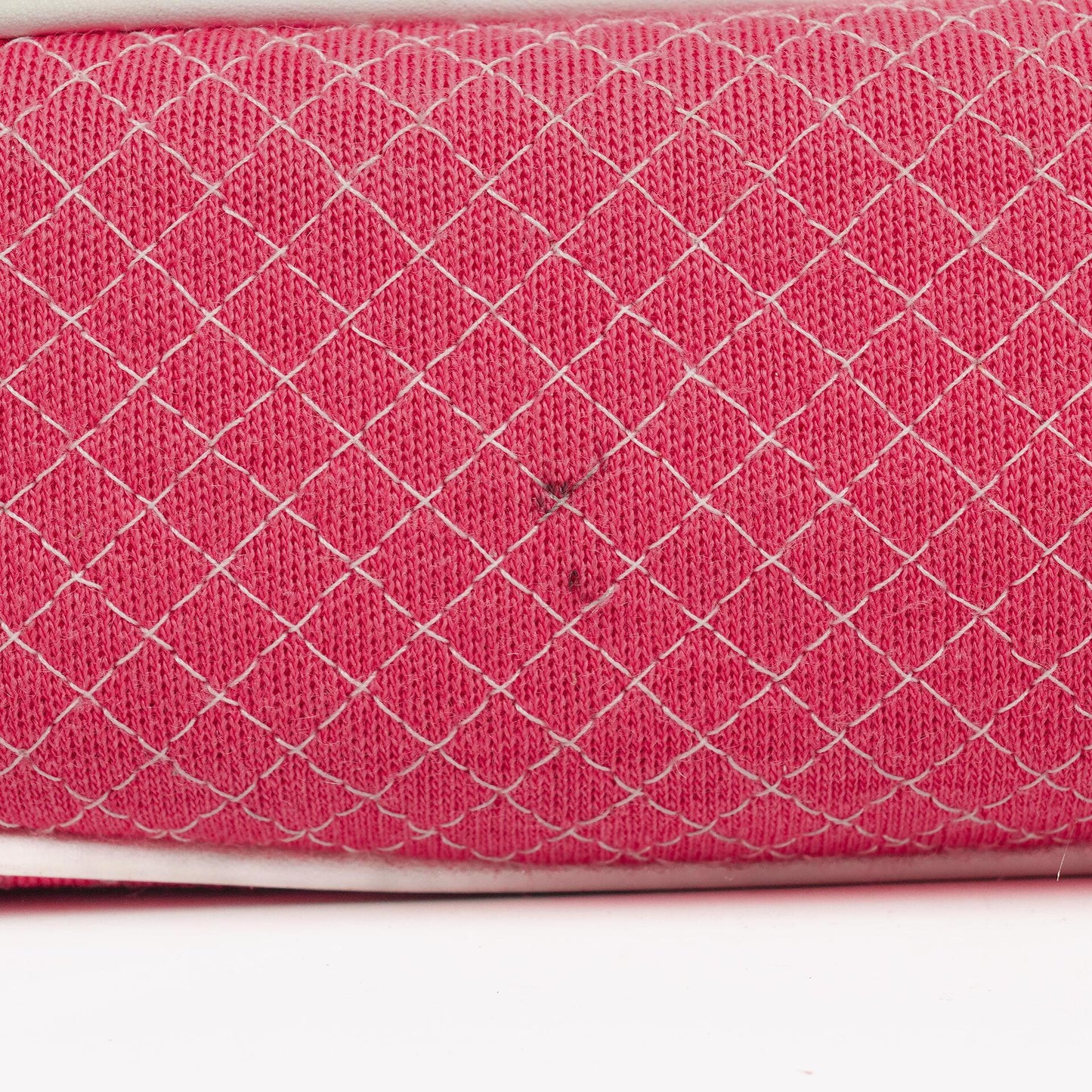 Chanel Quilted Jersey Pink White Single Flap Bag