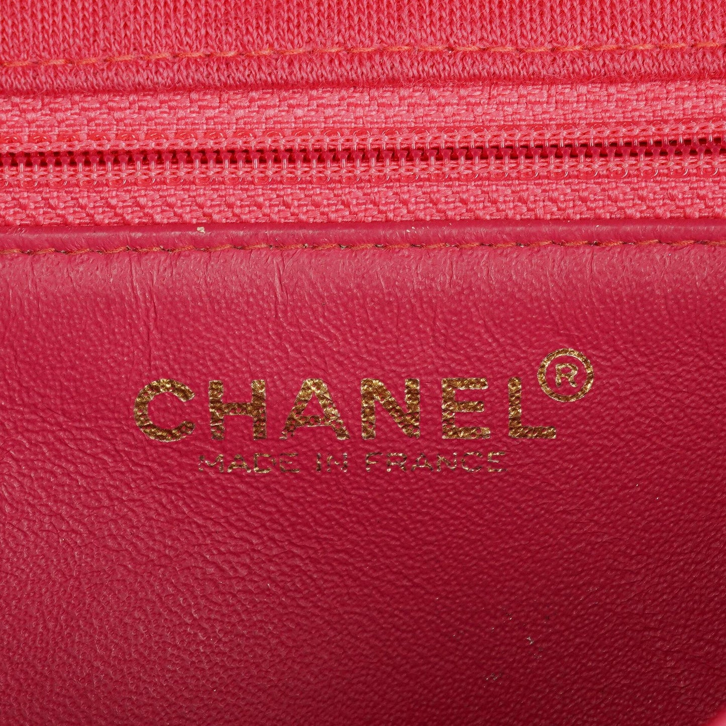 Chanel Quilted Jersey Pink White Single Flap Bag