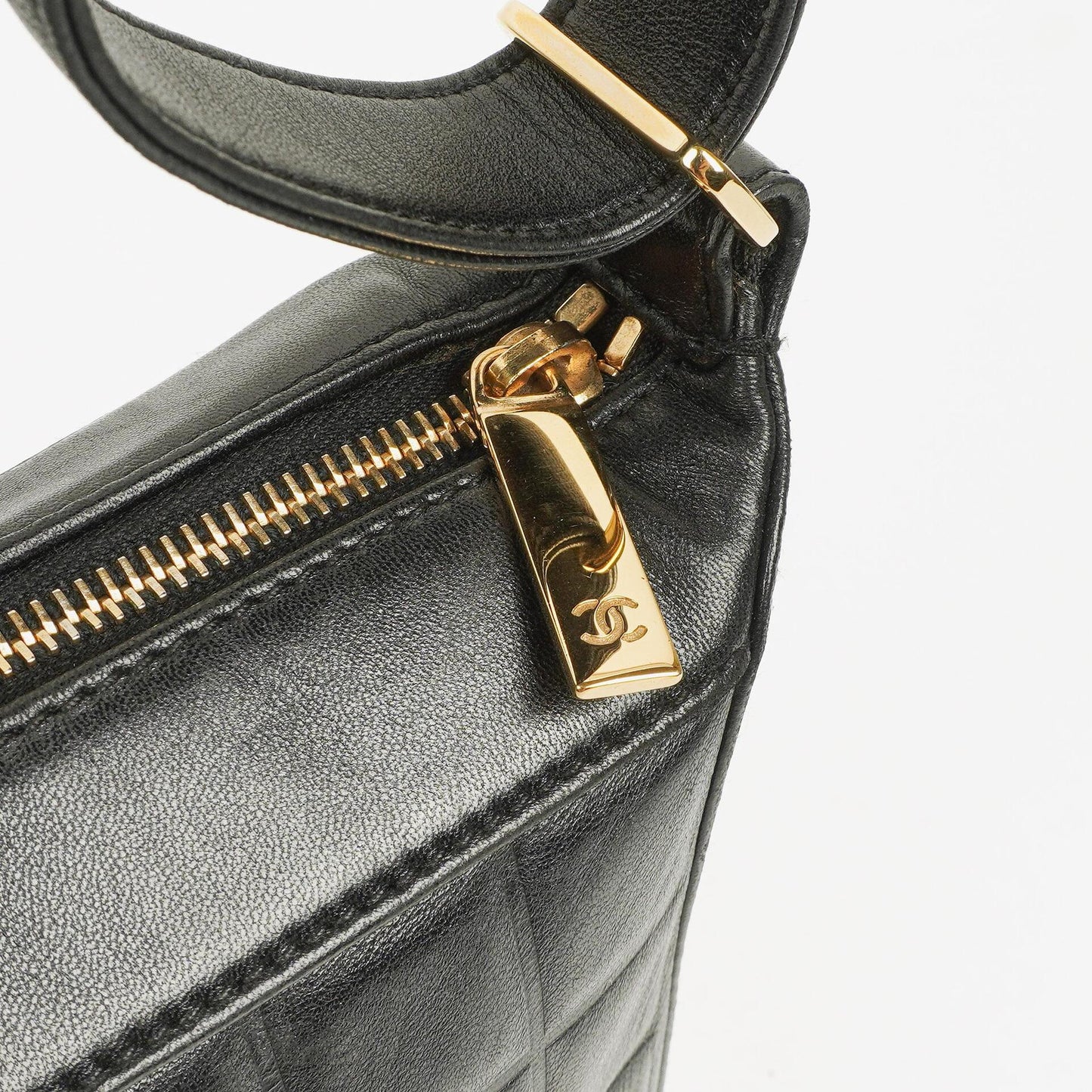 Chanel Quilted Lambskin Black Chocolate Bar Shoulder Bag