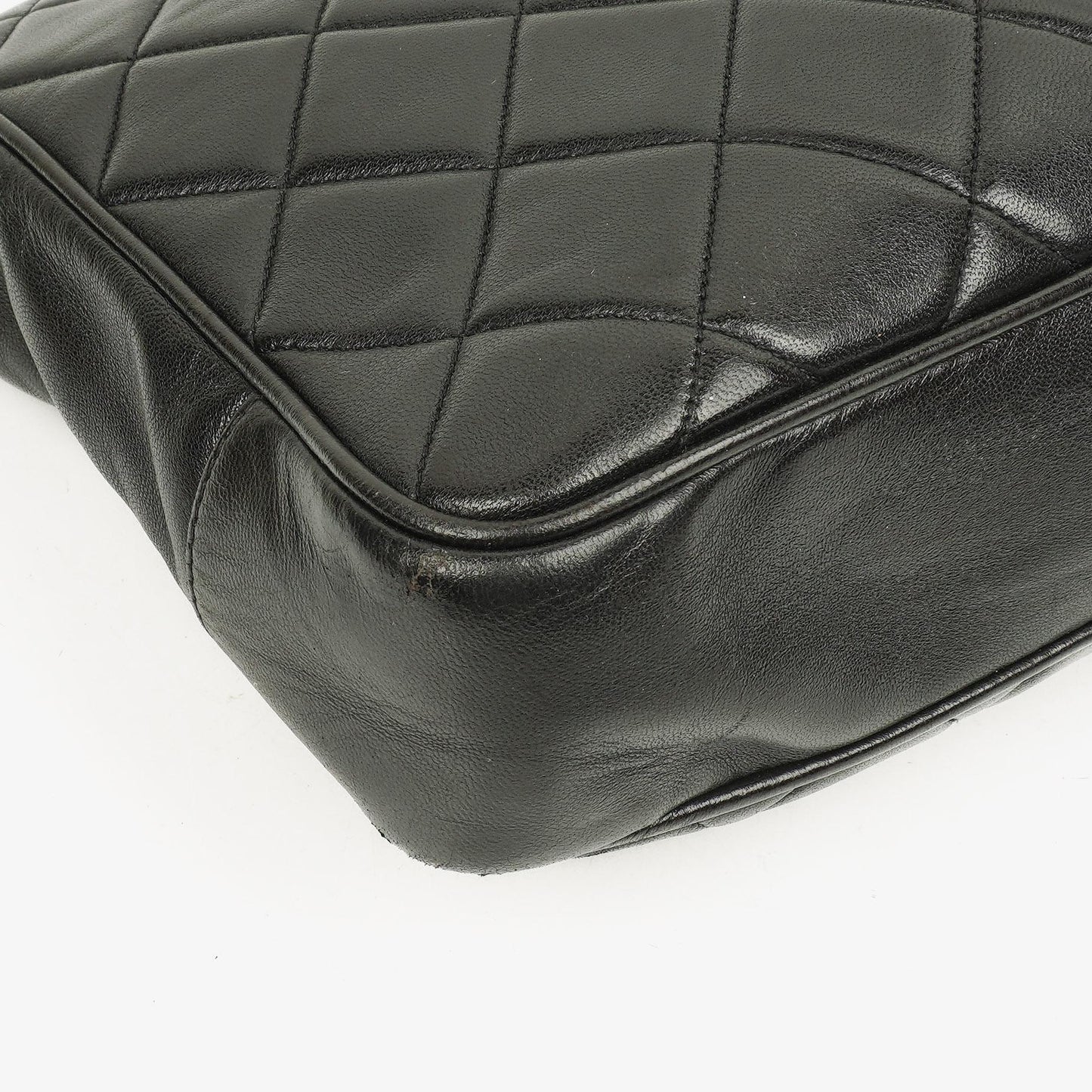 Chanel Quilted Lambskin Shopping Tote Black