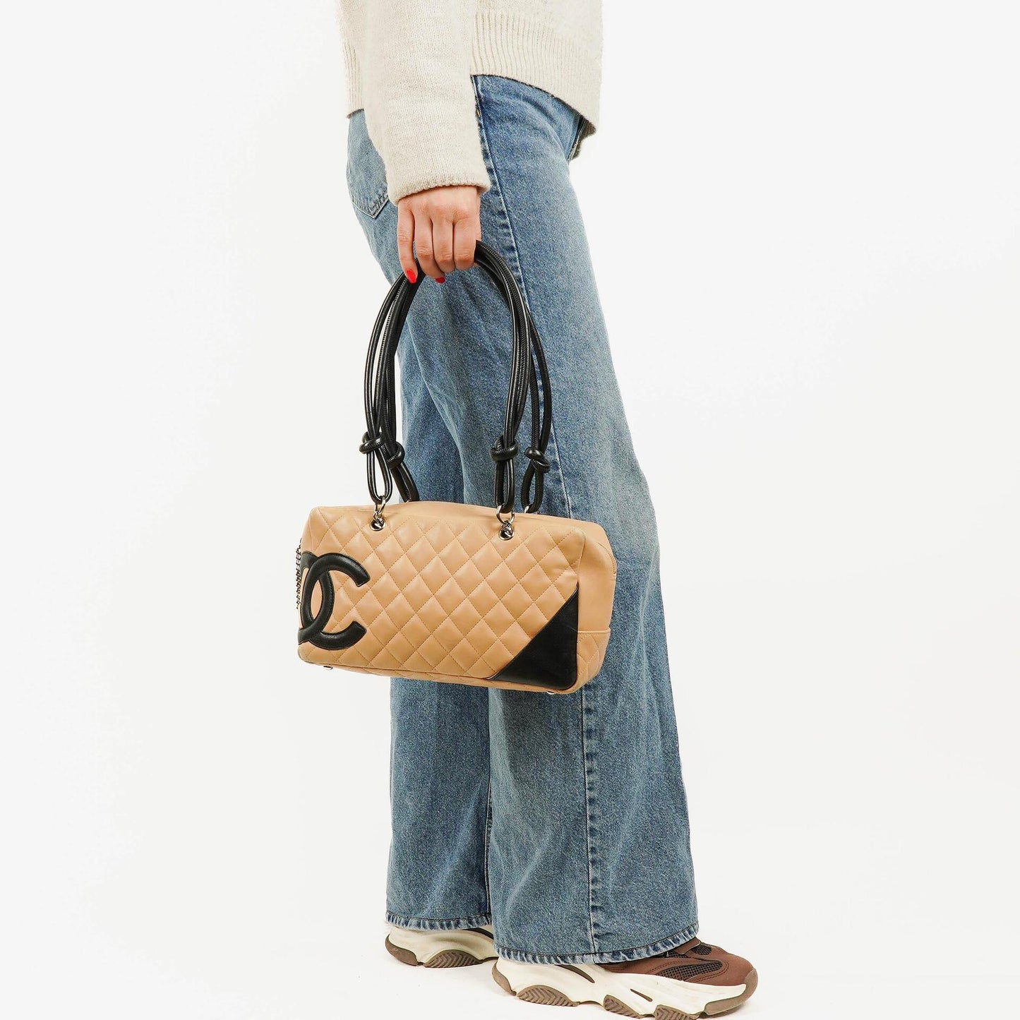 Chanel Quilted Leather Ligne Cambon Shoulder Bag