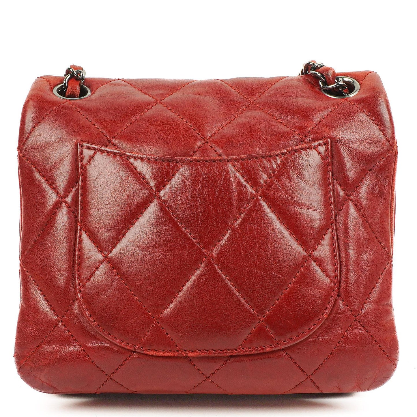 Chanel Quilted Leather Red Mini Chanel 3 Flap Bag