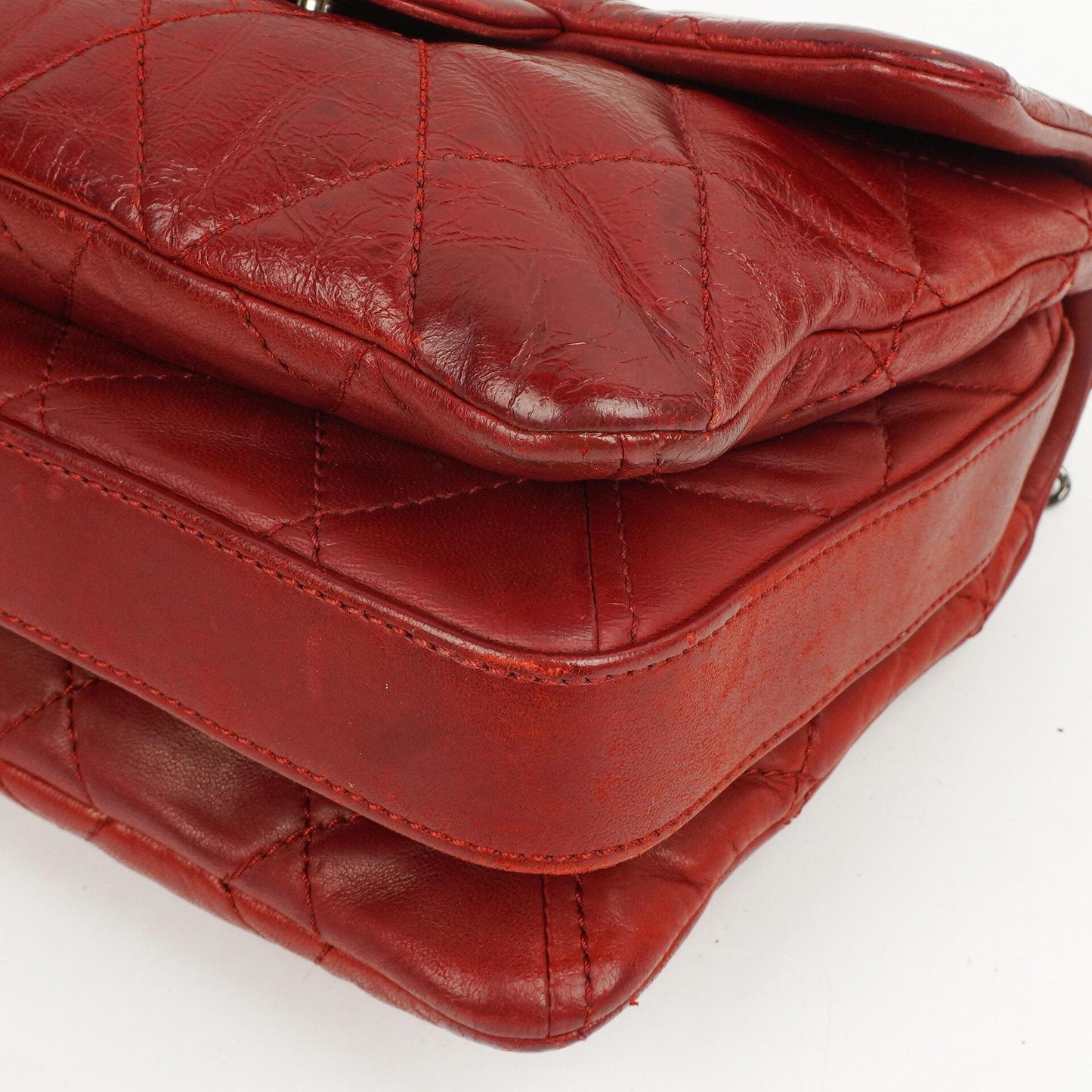 Chanel Quilted Leather Red Mini Chanel 3 Flap Bag