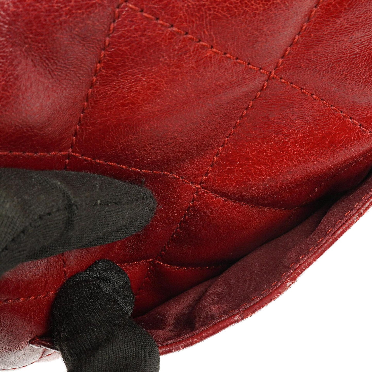 Chanel Quilted Leather Red Mini Chanel 3 Flap Bag