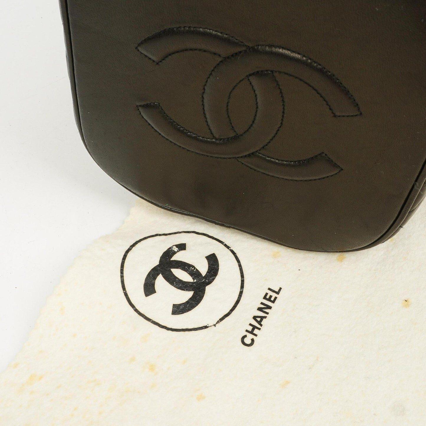 Chanel Dark Brown Quilted Leather Vanity Case