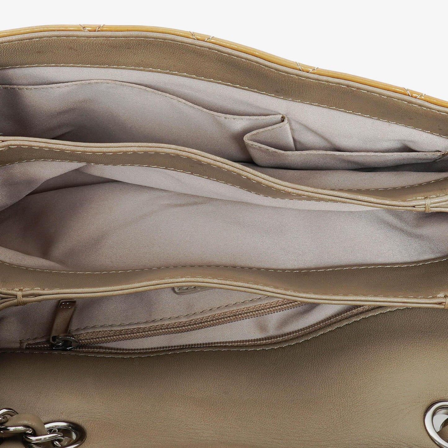 Chanel Quilted Patent Leather Flap Bag With Silver-Tone Hardware