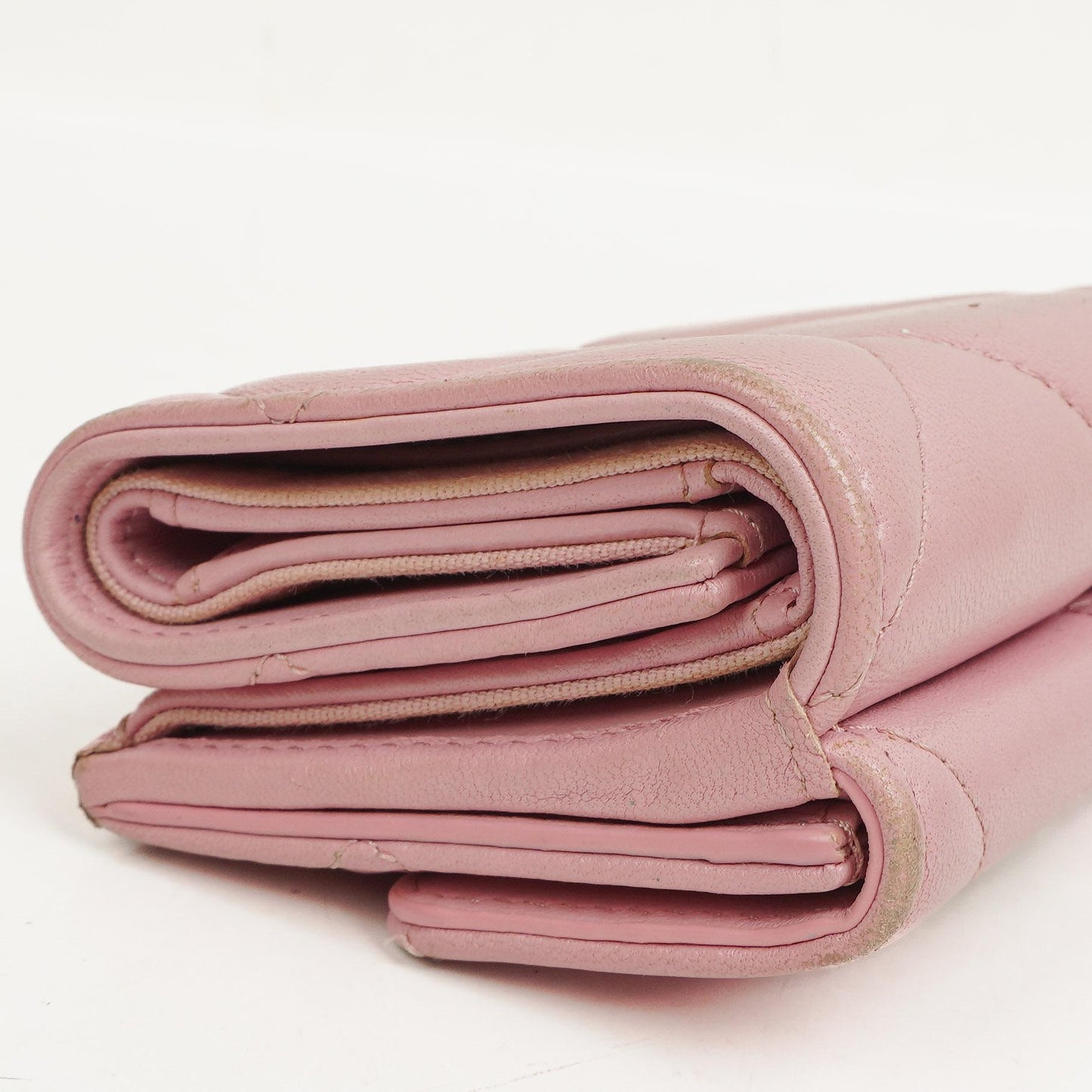 Chanel Quilted Pink Chanel 19 Small Flap Wallet