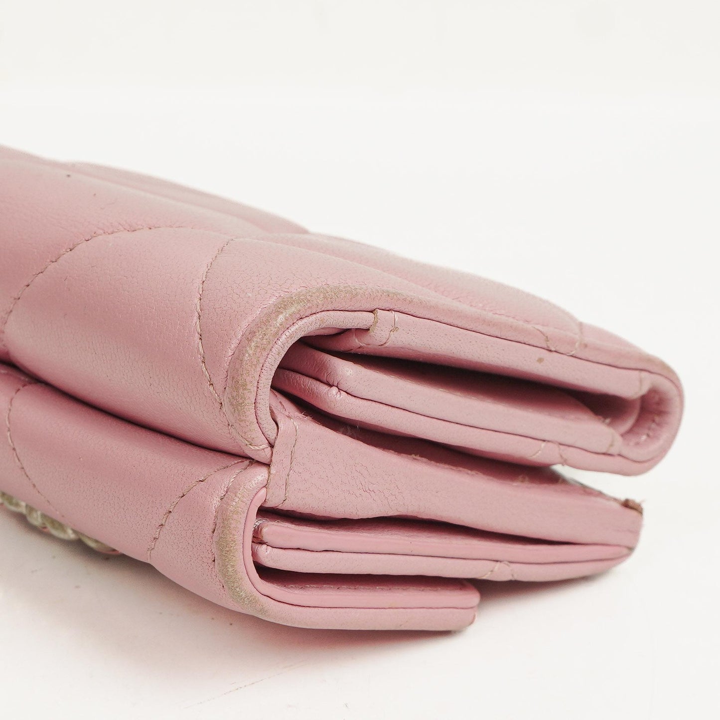 Chanel Quilted Pink Chanel 19 Small Flap Wallet
