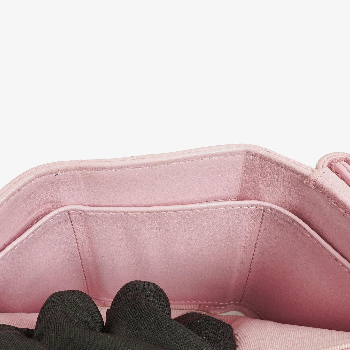 Chanel Quilted Pink Chanel 19 Small Flap Wallet