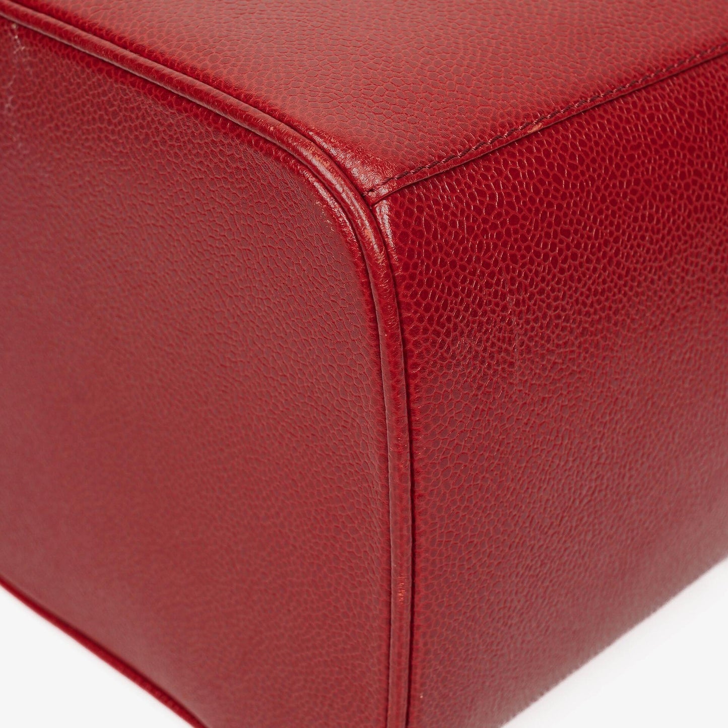 Chanel Red Caviar Leather Vanity Case