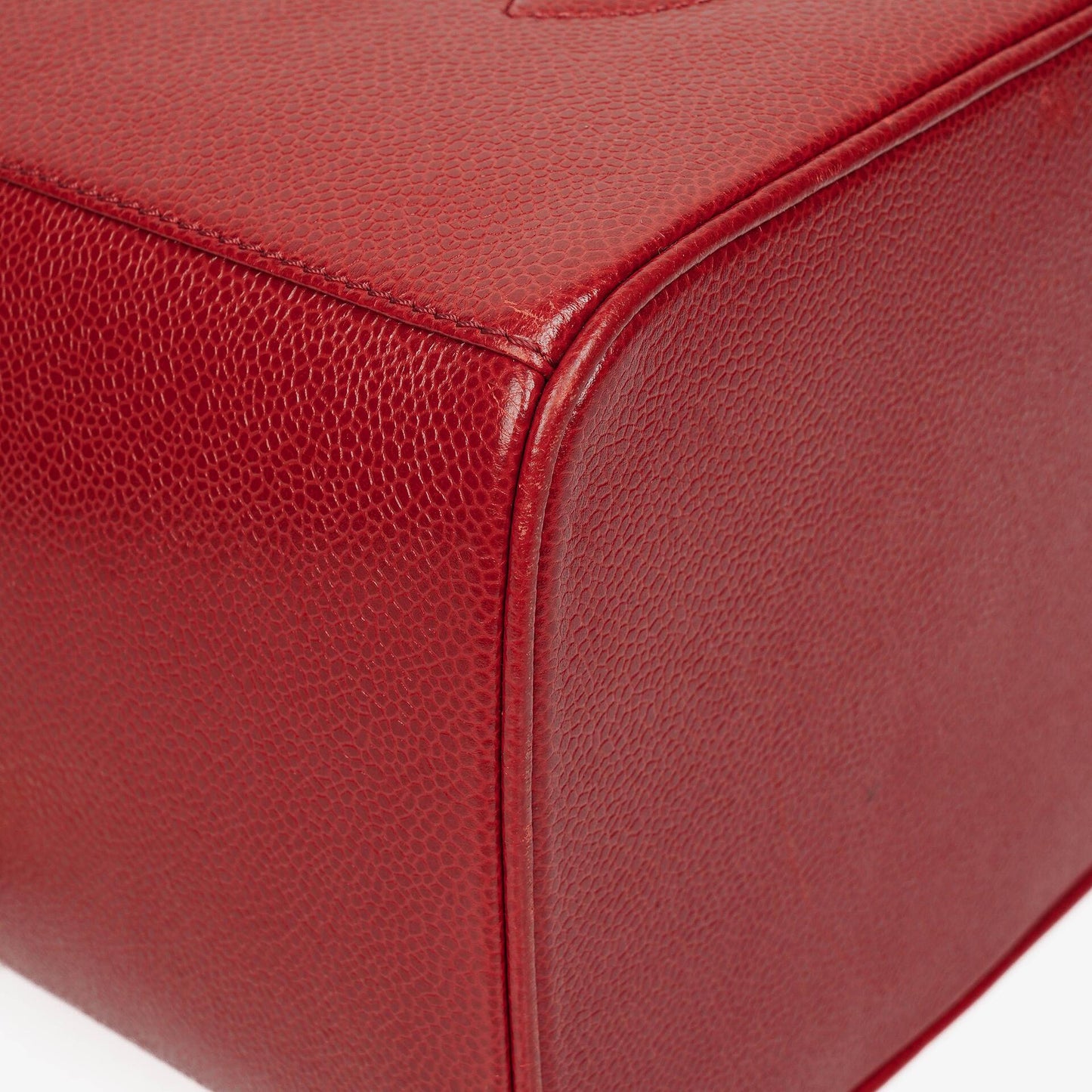 Chanel Red Caviar Leather Vanity Case