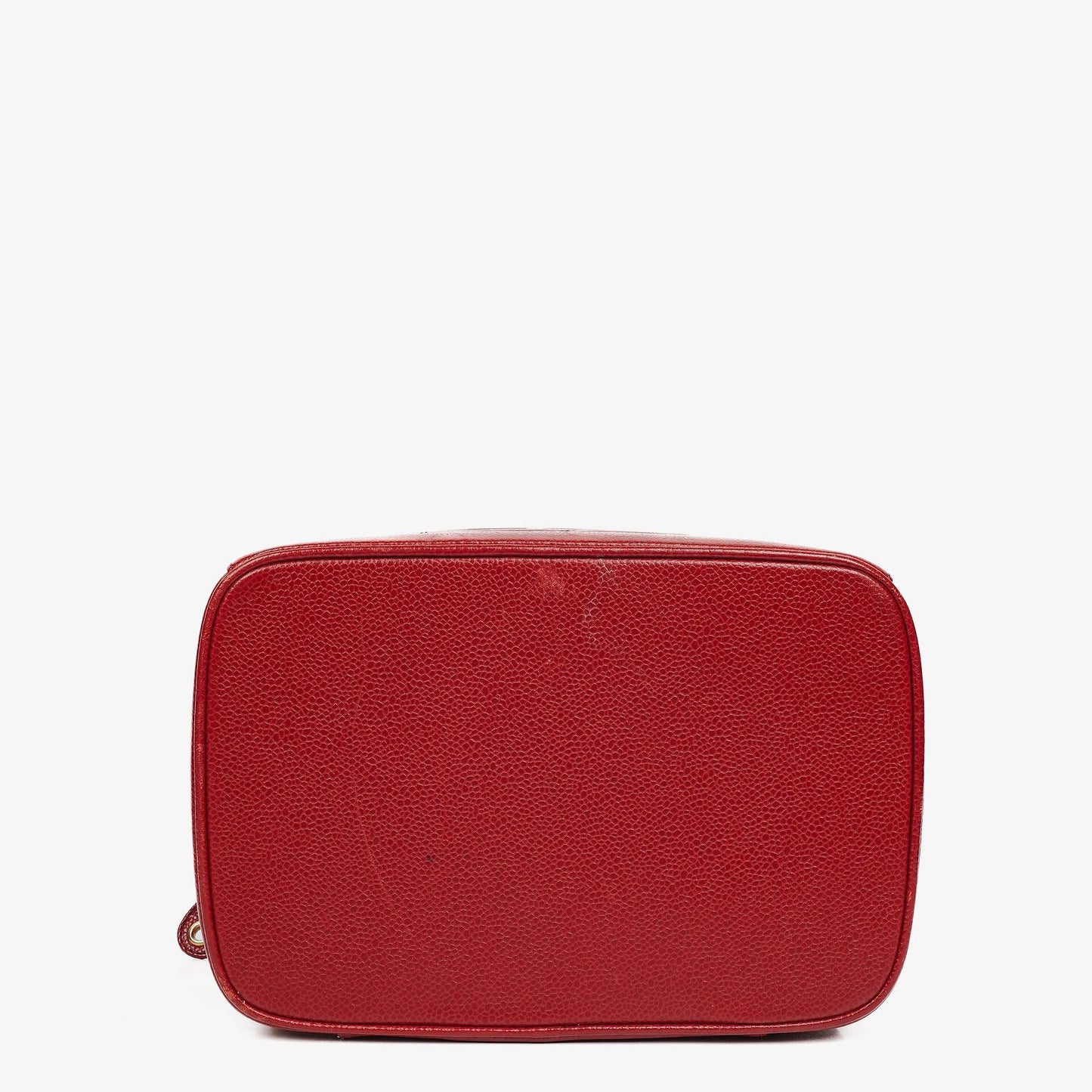 Chanel Red Caviar Leather Vanity Case