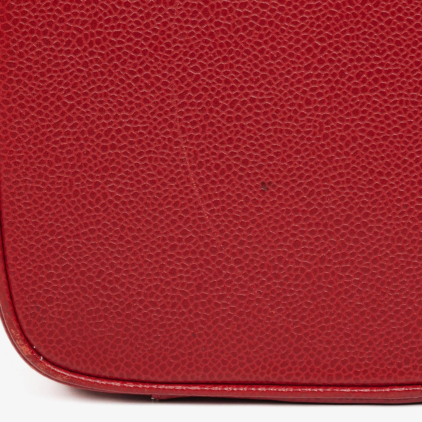 Chanel Red Caviar Leather Vanity Case