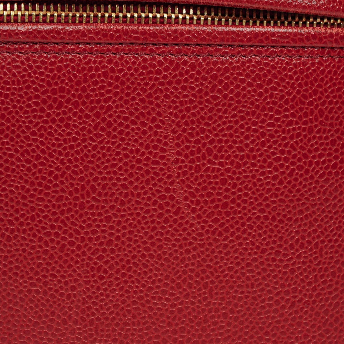 Chanel Red Caviar Leather Vanity Case