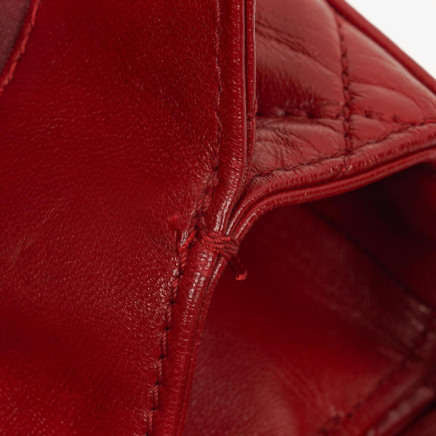Chanel Red Maxi Lambskin 3 Accordion Flap Bag.