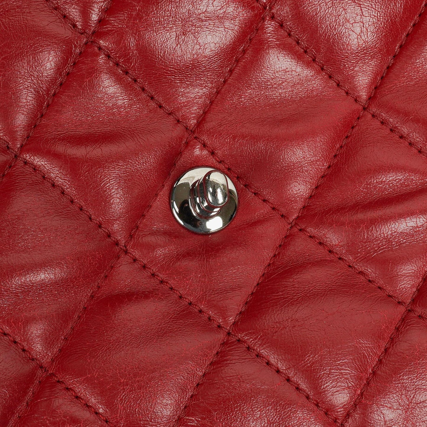 Chanel Red Maxi Lambskin 3 Accordion Flap Bag.