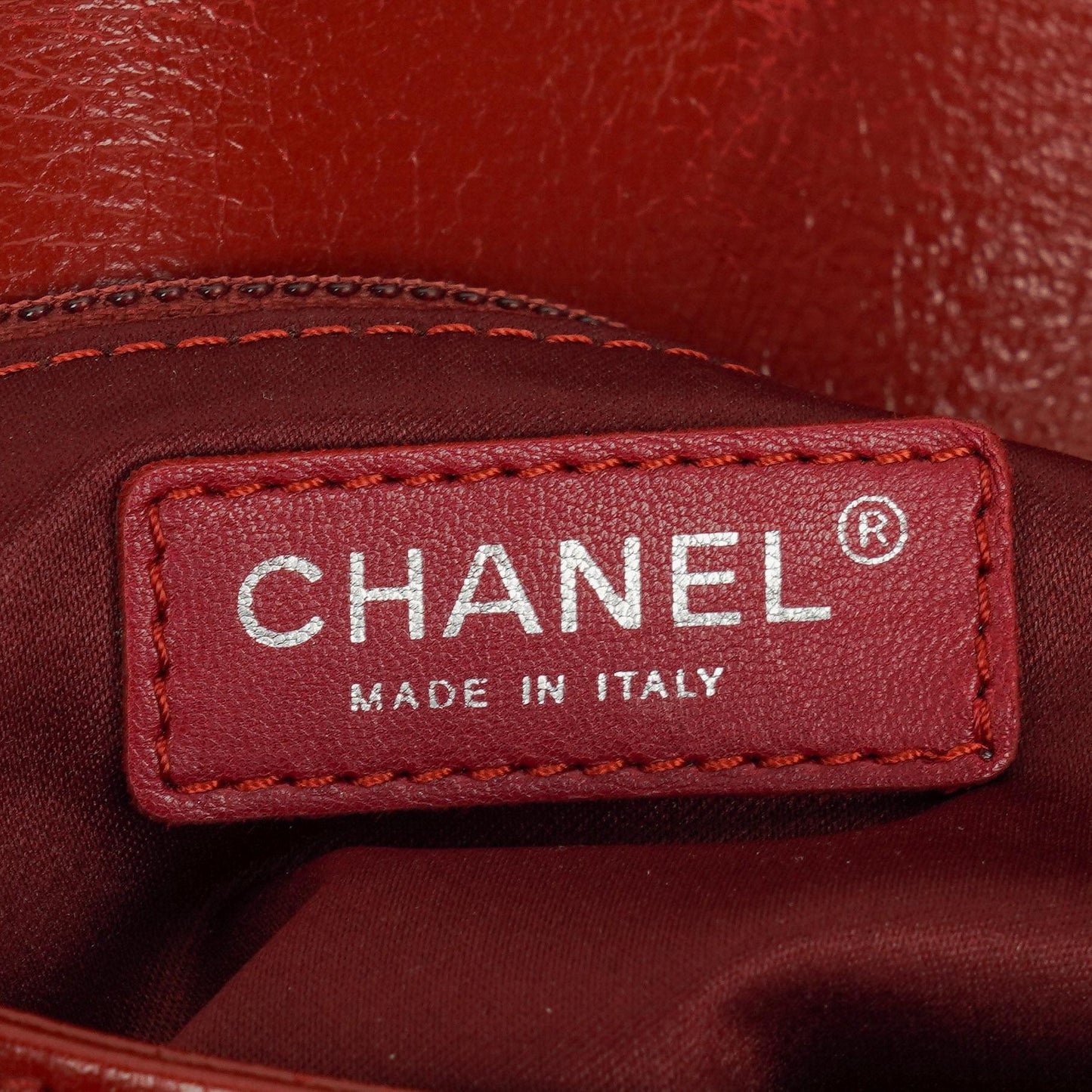 Chanel Red Maxi Lambskin 3 Accordion Flap Bag.