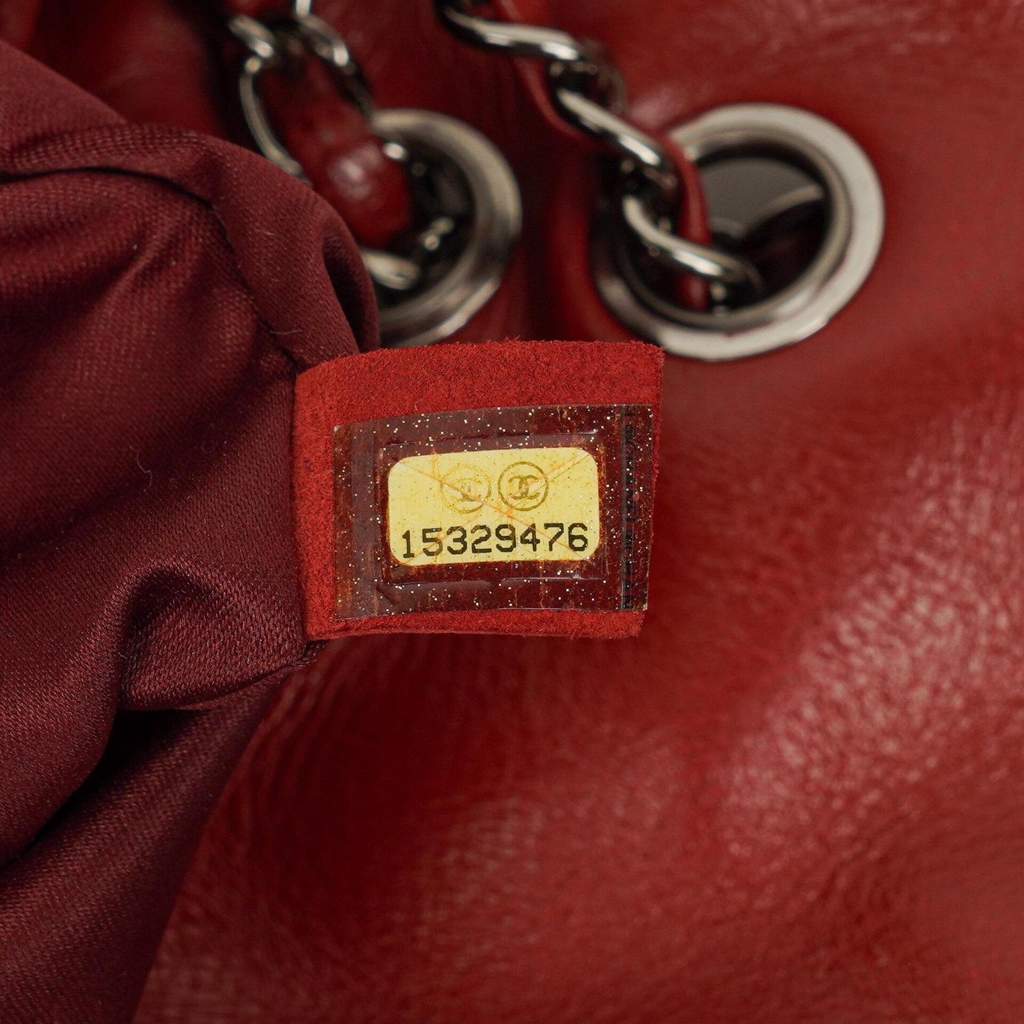 Chanel Red Maxi Lambskin 3 Accordion Flap Bag.
