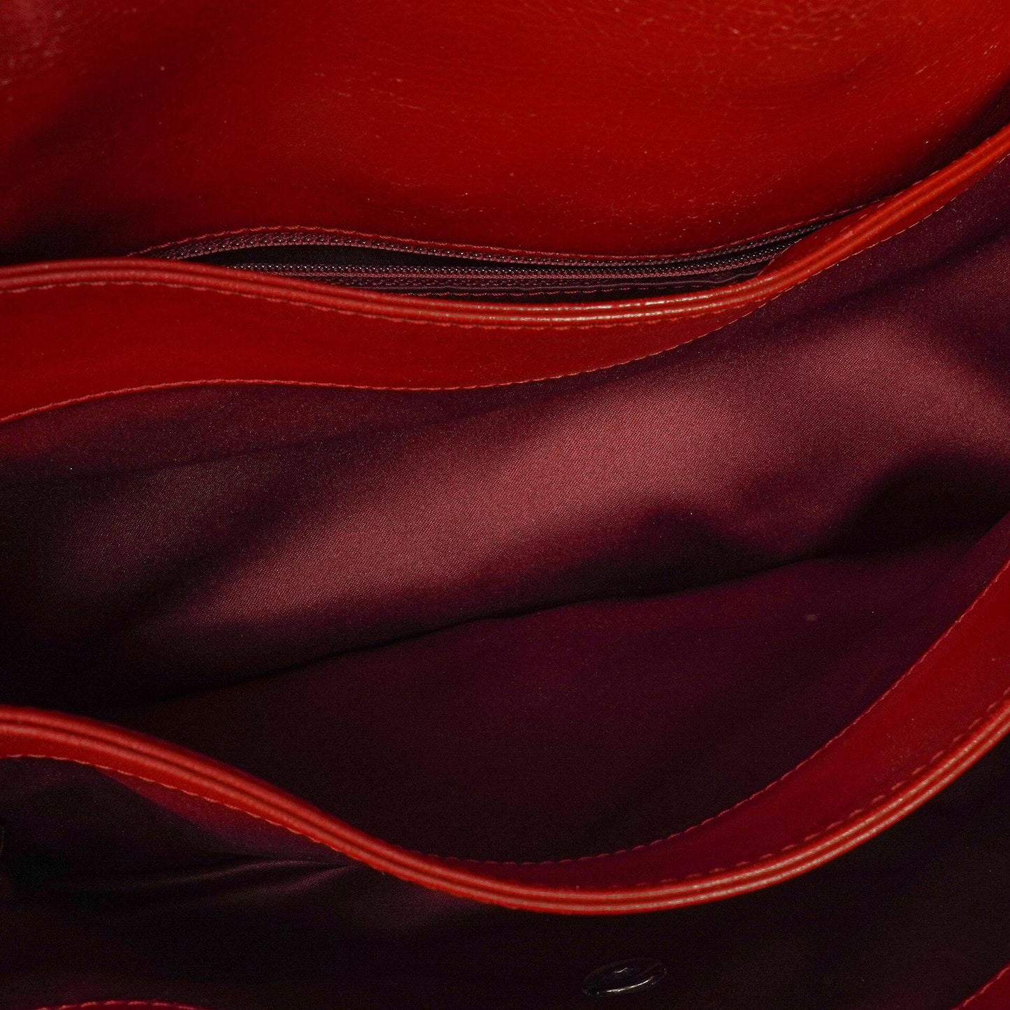 Chanel Red Maxi Lambskin 3 Accordion Flap Bag.