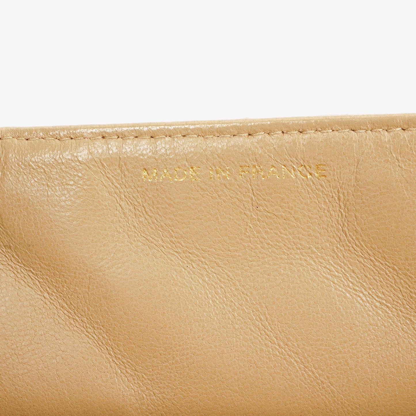 Chanel Single Flap Bag Beige Quilted Lambskin With Black Hardware