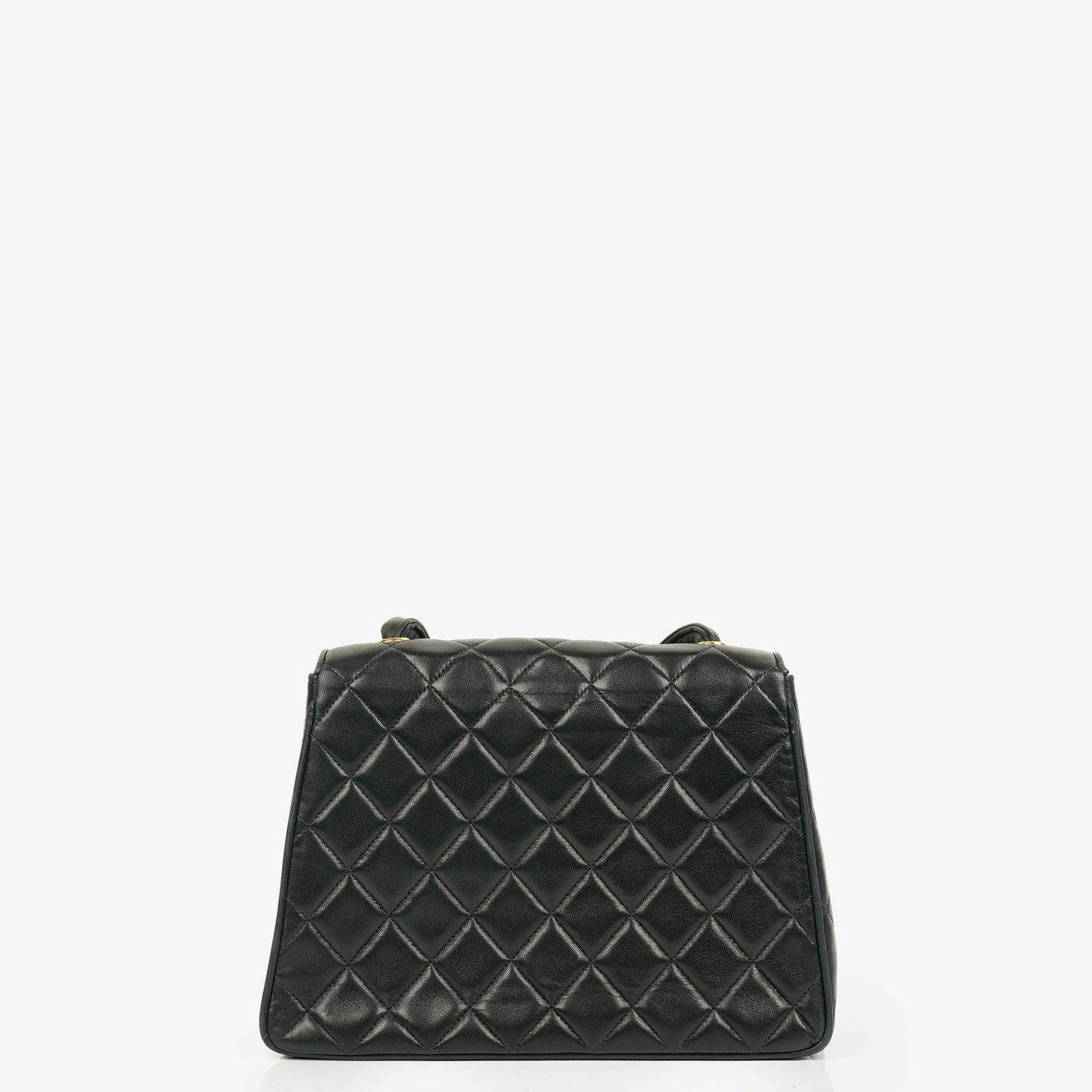 Chanel Single Flap Bag Black Quilted Leather With 24K Gold-Plated Hardware