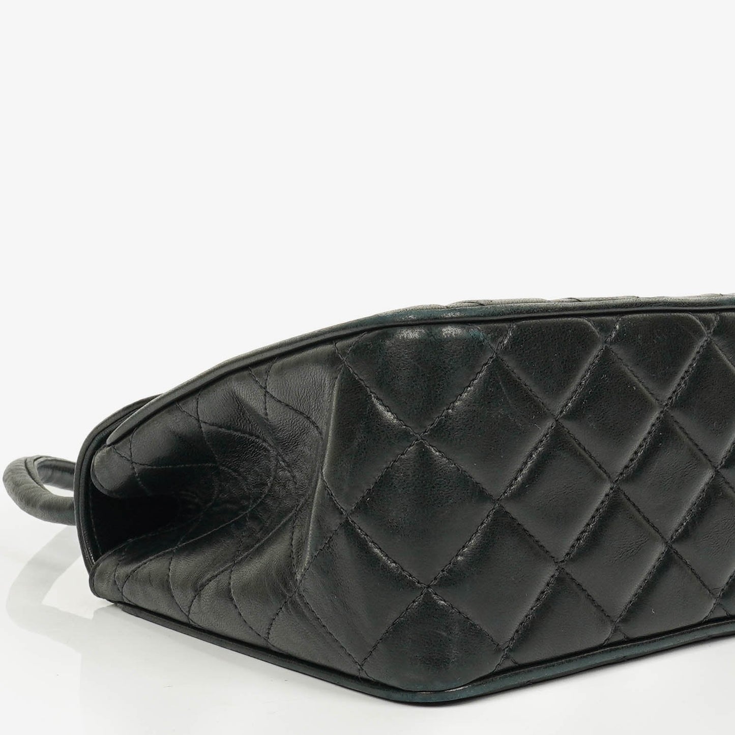 Chanel Single Flap Bag Black Quilted Leather With 24K Gold-Plated Hardware