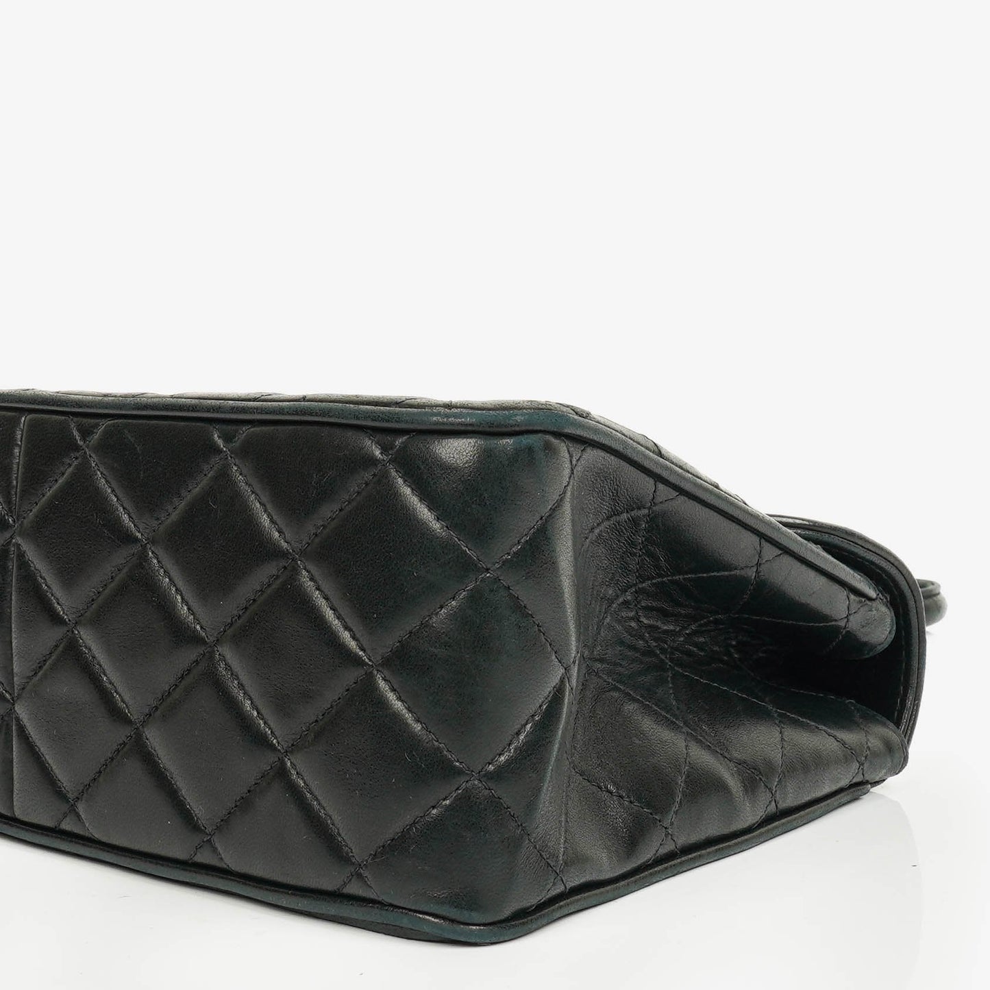 Chanel Single Flap Bag Black Quilted Leather With 24K Gold-Plated Hardware