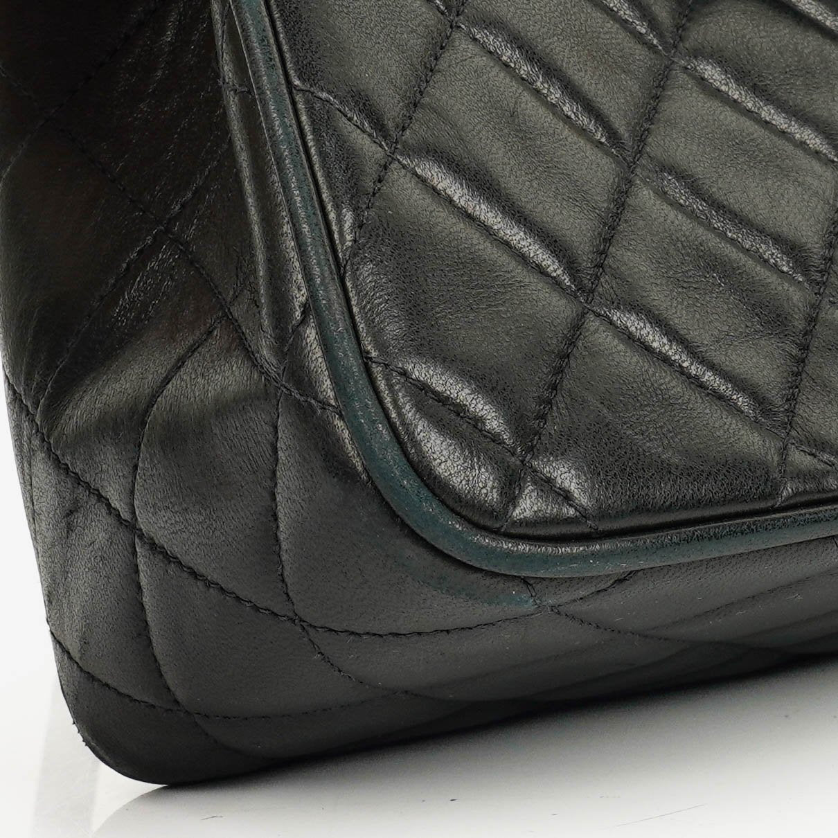 Chanel Single Flap Bag Black Quilted Leather With 24K Gold-Plated Hardware